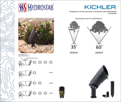 Градинска лампа Kichler с насочено LED осветление,  3 степени снимка-2